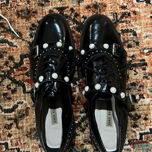 Zara embellished Oxford shoes